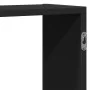 Estantería de pared madera de ingeniería negra 129x18x42 cm de , Estantes y estanterías - Ref: Foro24-853219, Precio: 62,73 €...
