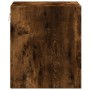 Mesita de noche de pared con luces LED roble ahumado de , Mesitas de noche - Ref: Foro24-852069, Precio: 33,14 €, Descuento: %