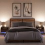 Mesitas de noche de pared con luces LED 2 unidades roble marrón de , Mesitas de noche - Ref: Foro24-852074, Precio: 60,31 €, ...