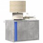 Mesita de noche de pared con luces LED gris hormigón de , Mesitas de noche - Ref: Foro24-852095, Precio: 35,42 €, Descuento: %