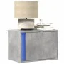 Mesita de noche de pared con luces LED gris hormigón de , Mesitas de noche - Ref: Foro24-852095, Precio: 34,99 €, Descuento: %