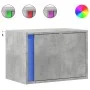 Mesita de noche de pared con luces LED gris hormigón de , Mesitas de noche - Ref: Foro24-852095, Precio: 34,99 €, Descuento: %