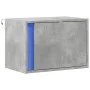 Mesita de noche de pared con luces LED gris hormigón de , Mesitas de noche - Ref: Foro24-852095, Precio: 34,99 €, Descuento: %