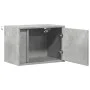 Mesita de noche de pared con luces LED gris hormigón de , Mesitas de noche - Ref: Foro24-852095, Precio: 34,99 €, Descuento: %
