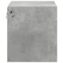 Mesita de noche de pared con luces LED gris hormigón de , Mesitas de noche - Ref: Foro24-852095, Precio: 34,99 €, Descuento: %