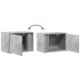Mesita de noche de pared con luces LED gris hormigón de , Mesitas de noche - Ref: Foro24-852095, Precio: 35,42 €, Descuento: %