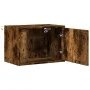 Mesita de noche de pared con luces LED roble ahumado de , Mesitas de noche - Ref: Foro24-852097, Precio: 35,47 €, Descuento: %