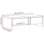 Soporte de monitor con cajones madera envejecida 50x27x15 cm de , Bases y elevadores para ordenadores - Ref: Foro24-854668, P...