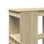 Mesa alta con estantes madera roble Sonoma 90x47,5x103,5 cm de , Mesas de cocina y de comedor - Ref: Foro24-854339, Precio: 7...