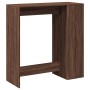 Mesa alta bar con estantes marrón roble 101x40x103,5 cm de , Mesas de cocina y de comedor - Ref: Foro24-854370, Precio: 77,05...