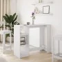 Bar-Tisch mit weißem Ingenieurholzregal 124x46x103,5 cm. von , Küchen- und Esstische - Ref: Foro24-854391, Preis: 83,84 €, Ra...