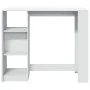 Bar-Tisch mit weißem Ingenieurholzregal 124x46x103,5 cm. von , Küchen- und Esstische - Ref: Foro24-854391, Preis: 83,84 €, Ra...