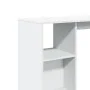 Bar-Tisch mit weißem Ingenieurholzregal 124x46x103,5 cm. von , Küchen- und Esstische - Ref: Foro24-854391, Preis: 83,84 €, Ra...