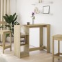 Mesa bar con estante madera roble Sonoma 124x46x103,5 cm de , Mesas de cocina y de comedor - Ref: Foro24-854393, Precio: 88,6...