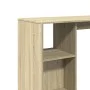 Mesa bar con estante madera roble Sonoma 124x46x103,5 cm de , Mesas de cocina y de comedor - Ref: Foro24-854393, Precio: 87,3...