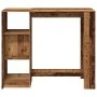 Bar-Tisch mit Regal aus gealtertem Holz 124x46x103,5 cm von , Küchen- und Esstische - Ref: Foro24-854398, Preis: 94,99 €, Rab...