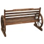 Banco de jardín madera maciza de abeto 112 cm de vidaXL, Bancos de jardín - Ref: Foro24-313891, Precio: 188,05 €, Descuento: %