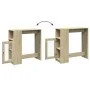 Mesa alta bar con estantes madera roble Sonoma 101x40x103,5 cm de , Mesas de cocina y de comedor - Ref: Foro24-854366, Precio...