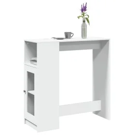 Mesa alta con estantes madera ingeniería 101x40x103,5 cm de , Mesas de cocina y de comedor - Ref: Foro24-854364, Precio: 87,0...