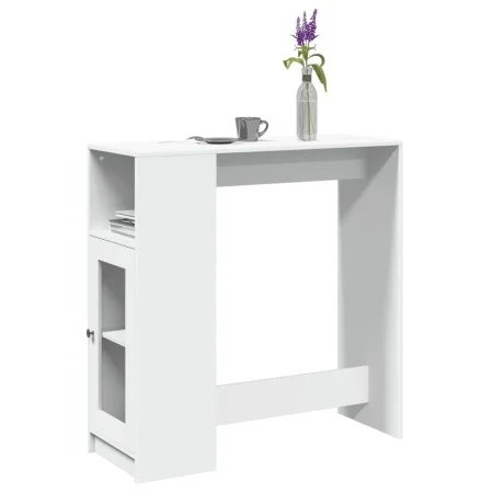 Mesa alta con estantes madera ingeniería 101x40x103,5 cm de , Mesas de cocina y de comedor - Ref: Foro24-854364, Precio: 87,0...
