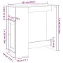 Mesa alta con estantes madera ingeniería 101x40x103,5 cm de , Mesas de cocina y de comedor - Ref: Foro24-854364, Precio: 87,0...