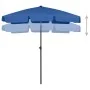 Sombrilla de playa azul celeste 180x120 cm de vidaXL, Sombrillas - Ref: Foro24-314726, Precio: 42,45 €, Descuento: %