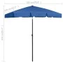 Sombrilla de playa azul celeste 180x120 cm de vidaXL, Sombrillas - Ref: Foro24-314726, Precio: 42,45 €, Descuento: %