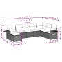 Set sofás de jardín 8 piezas y cojines ratán sintético marrón en Conjuntos de jardín | Comprar online en Foru.es