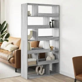 Separador de ambientes madera gris Sonoma 100x33x187,5 cm de , Librerías y estanterías - Ref: Foro24-3309506, Precio: 148,43 ...