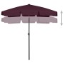Sombrilla de playa rojo burdeos 180x120 cm de vidaXL, Sombrillas - Ref: Foro24-314723, Precio: 45,31 €, Descuento: %