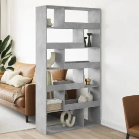 Separador de ambientes madera gris hormigón 100x33x187,5 cm de , Librerías y estanterías - Ref: Foro24-3309504, Precio: 134,4...