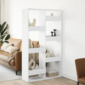 Engineered wood white room divider 100x33x175 cm by , Bookcases and shelves - Ref: Foro24-3309573, Price: 107,31 €, Discount: %
