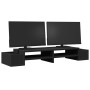 Soporte de pantalla con almacenaje madera negro 100x27x15 cm de , Bases y elevadores para ordenadores - Ref: Foro24-854689, P...