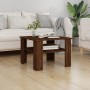 Mesa de centro de madera contrachapada roble marrón 60x60x42 cm de , Mesas de centro - Ref: Foro24-815266, Precio: 46,84 €, D...
