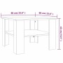 Mesa de centro de madera contrachapada roble marrón 60x60x42 cm de , Mesas de centro - Ref: Foro24-815266, Precio: 46,84 €, D...