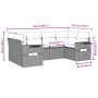 Set sofás de jardín 6 piezas y cojines ratán sintético marrón en Conjuntos de jardín | Comprar online en Foru.es
