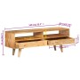 Mueble de TV madera maciza de mango 140x30x41 cm de , Muebles TV - Ref: Foro24-352783, Precio: 145,38 €, Descuento: %