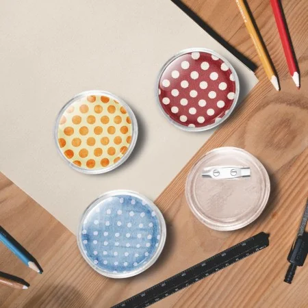 Kit de chapas con alfiler 100 juegos acrílico 37 mm de , Chapas - Ref: Foro24-30162, Precio: 18,54 €, Descuento: %