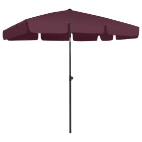 Sombrilla de playa rojo burdeos 200x125 cm de vidaXL, Sombrillas - Ref: Foro24-314731, Precio: 50,92 €, Descuento: %