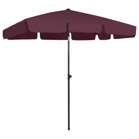 Sombrilla de playa rojo burdeos 200x125 cm de vidaXL, Sombrillas - Ref: Foro24-314731, Precio: 50,92 €, Descuento: %