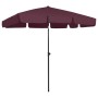Sombrilla de playa rojo burdeos 200x125 cm de vidaXL, Sombrillas - Ref: Foro24-314731, Precio: 50,92 €, Descuento: %