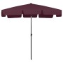 Sombrilla de playa rojo burdeos 200x125 cm de vidaXL, Sombrillas - Ref: Foro24-314731, Precio: 50,92 €, Descuento: %