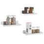 Estantes de pared 3 uds acero inoxidable plateado de , Estantes y estanterías - Ref: Foro24-30270, Precio: 24,16 €, Descuento: %