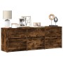 Mueble de TV LED madera ingeniería roble ahumado 140x34x50 cm de , Muebles TV - Ref: Foro24-3307923, Precio: 116,00 €, Descue...