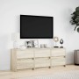 Mueble de TV LED madera de ingeniería roble Sonoma 140x34x50 cm de , Muebles TV - Ref: Foro24-3307921, Precio: 148,30 €, Desc...