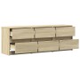 Mueble de TV LED madera de ingeniería roble Sonoma 140x34x50 cm de , Muebles TV - Ref: Foro24-3307921, Precio: 148,30 €, Desc...