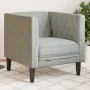Sillón Chesterfield de terciopelo gris claro de , Sofás - Ref: Foro24-372673, Precio: 133,50 €, Descuento: %