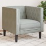 Sillón Chesterfield de terciopelo gris claro de , Sofás - Ref: Foro24-372673, Precio: 134,39 €, Descuento: %