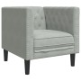 Sillón Chesterfield de terciopelo gris claro de , Sofás - Ref: Foro24-372673, Precio: 134,39 €, Descuento: %