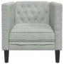 Sillón Chesterfield de terciopelo gris claro de , Sofás - Ref: Foro24-372673, Precio: 133,50 €, Descuento: %